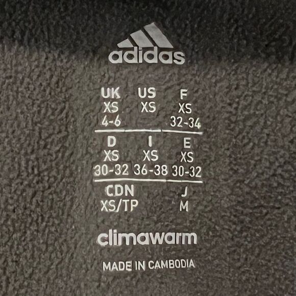 Adidas Climawarm Womens Quarter Zip Activewear Sweatshirt Pullover Gray XS EUC - Picture 5 of 6